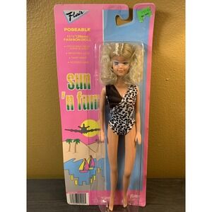 New Vintage Flair 11 1/2" Poseable Doll by Totsy Fun N Sun Series Barbie Clone